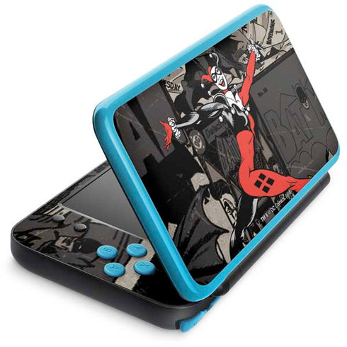 DC Comics Harley Quinn Vintage Action pose pattern Nintendo 2DS XL (2017) Skin